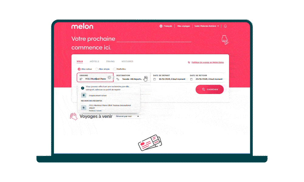 Page d'accueil de Melon