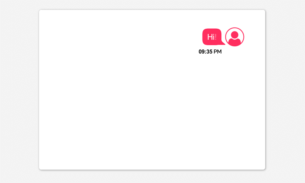 An animation of the live chat feature with a travel agent in the Melon platform.