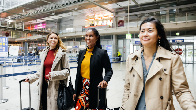 corporate travel, airport, business travellers