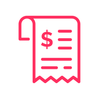 icon showing an expense