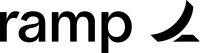 Ramp logo with lowercase black text and a curved black swoosh mark