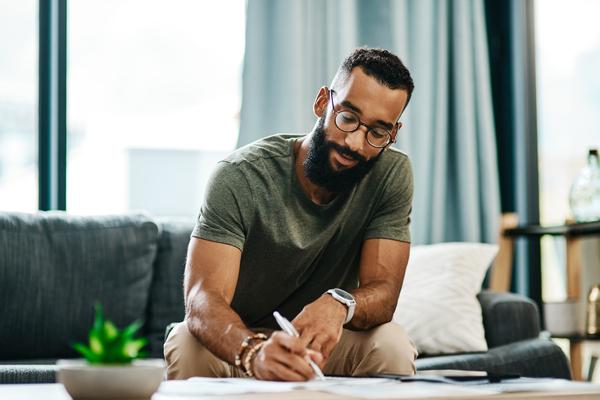man doing expense