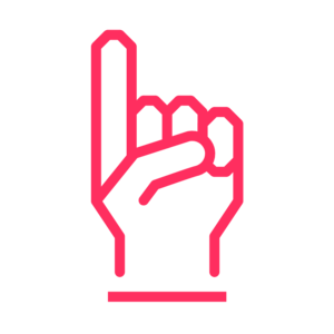 corporate travel hand icon one