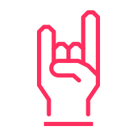 corporate travel icon hand rocking