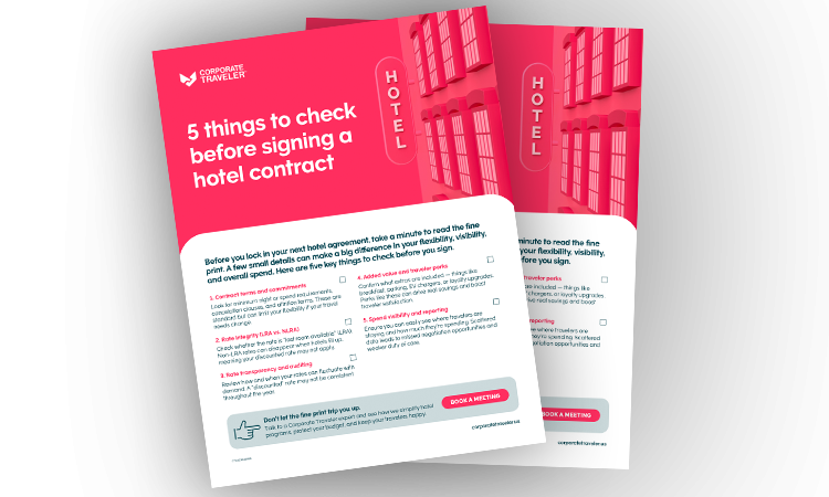 hotel contract checklist mockup