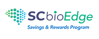 SCBio Edge logo in blue and green